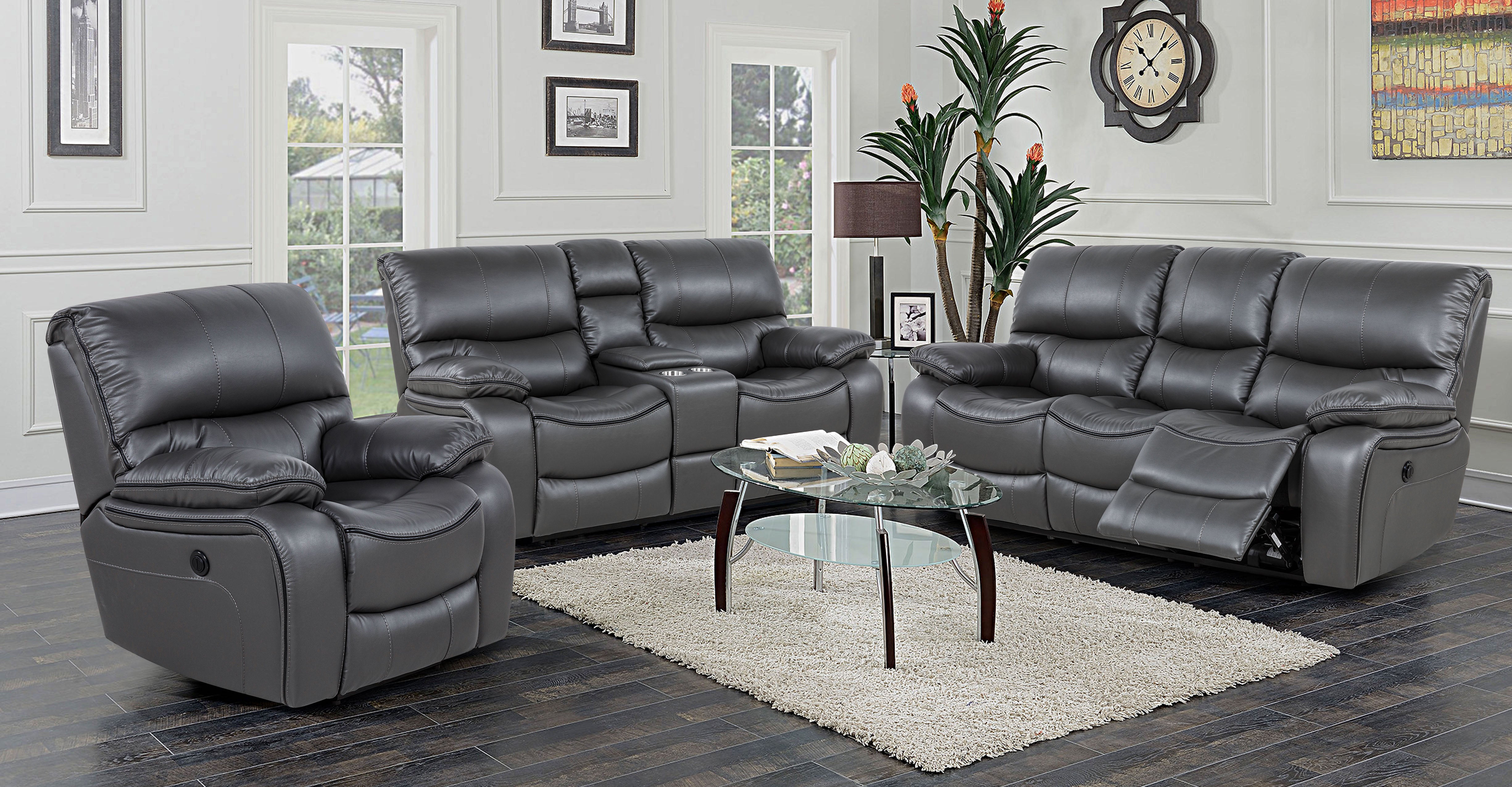 Sala Reclinable de Piel Automotriz Gregory – Eter Muebles